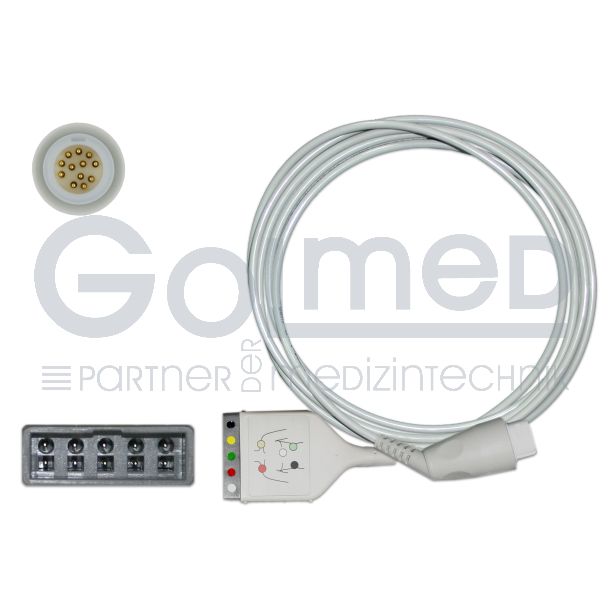 5-adr. EKG-Stammkabel mit Philips-Stecksystem, zu Philips HP