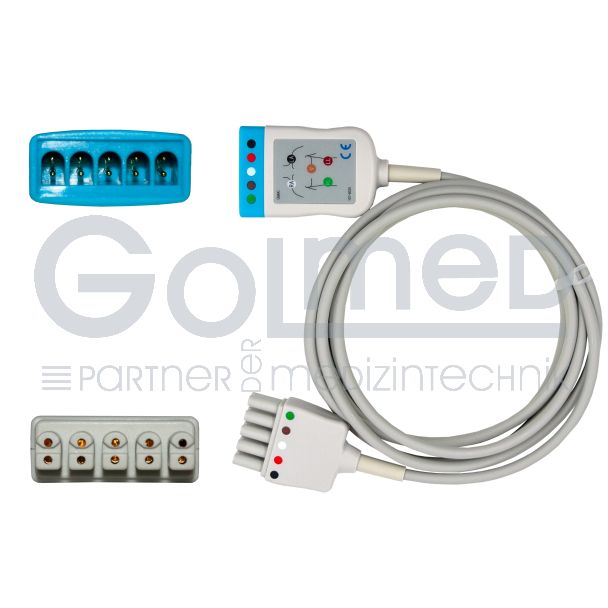 EKG-Verlängerungsleitung mit Dual-Pin Konnektor, zu Dräger Siemens