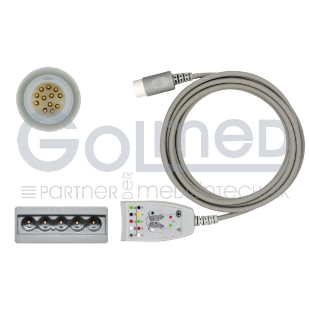 5-adr. EKG-Stammkabel mit Philips-Stecksystem, zu Philips HP