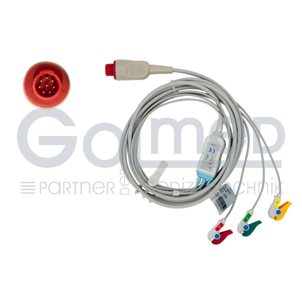 3-adr. EKG-Komplettkabel mit Klammern, zu Medical ECONET BM 3, BM 3+, Compact 5