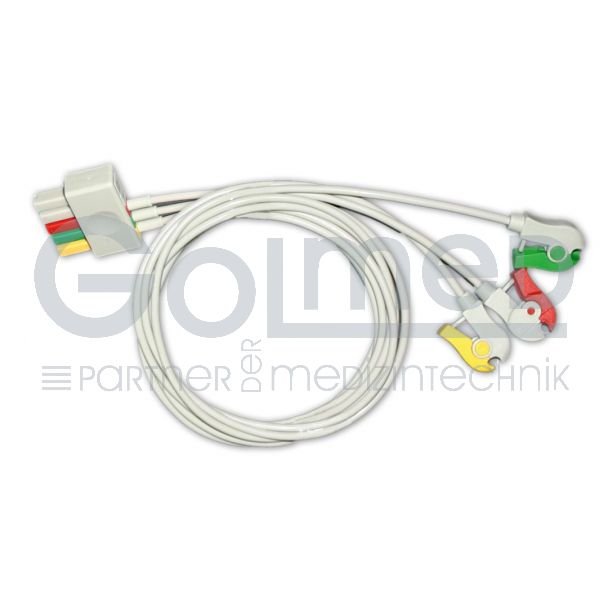 3-adr. EKG-Patientenleitung mit Klammern, zu Dräger (ARBO-VS), 100 cm Bild 2