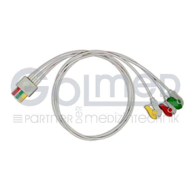 3-adr. EKG-Patientenleitung mit Klammern, zum VS-Stecksystem, 100 cm Bild 2