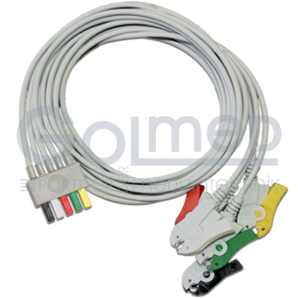 5-adr. EKG-Patientenleitung mit Klammern, zum VS-Stecksystem, 100 cm Bild 2