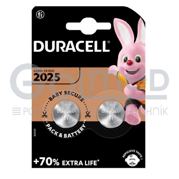 Duracell Lithium Knopfzelle 3 Volt, CR2025, 2 Stück Bild 2