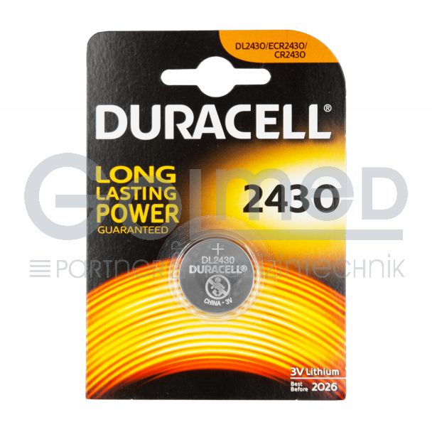 Duracell Lithium Knopfzelle 3 Volt, CR2430