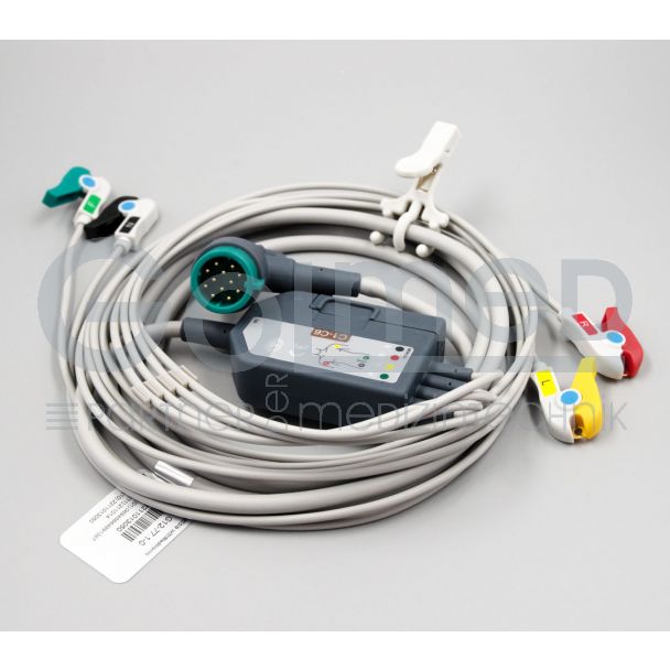 4- /6-adr. EKG-Komplettkabel mit Klammern, zu Physio Control für LP 12/15/20/20e
