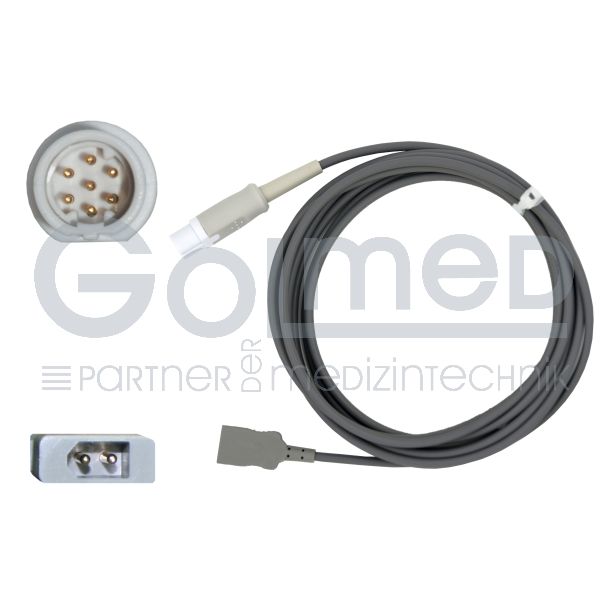 Temperatur-Adapterkabel für Einweg-Sonden, zu Dräger Siemens, 500 cm