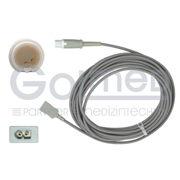 Temperatur-Adapterkabel für Rüsch-Einwegsonden, zu Dräger Siemens, 500 cm