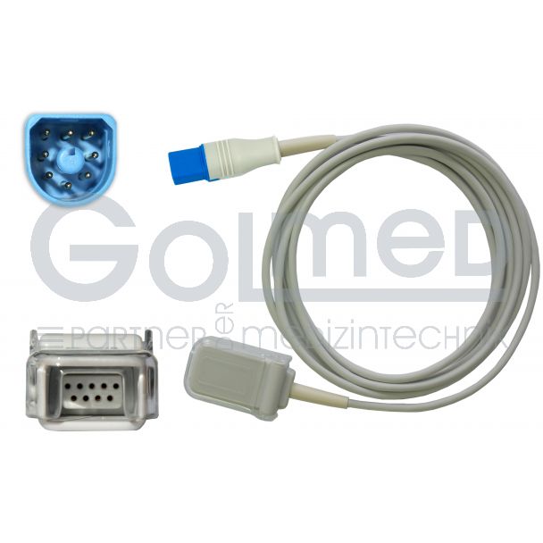 SpO2-Adapterkabel, Philips HP D-shaped 8pin auf Nellcor, 220 cm