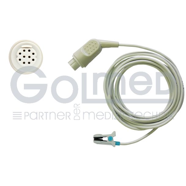 SpO2-Ohrsensor, zu GE Datex 10pin, 300 cm