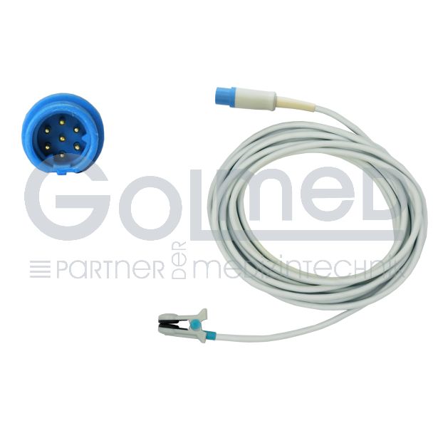 SpO2-Ohrsensor, zu Dräger Siemens MultiMed, 300 cm