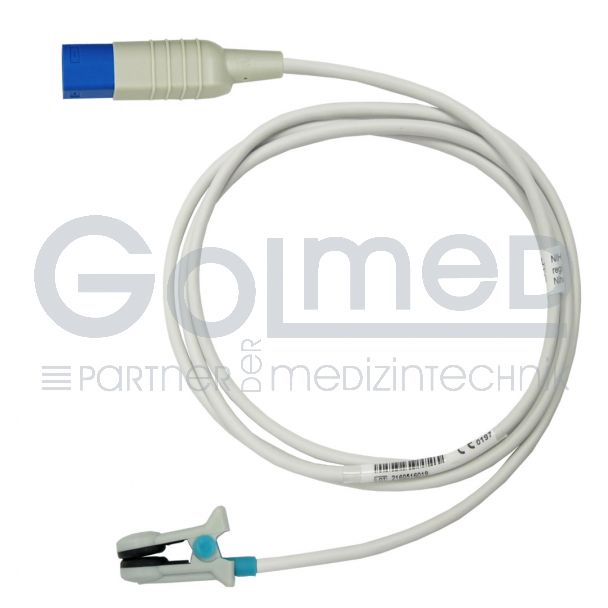 SpO2-Ohrsensor, zu Philips HP D-shaped 8pin, 150 cm Bild 2