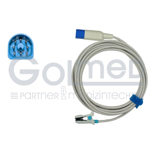 SpO2-Ohrsensor, zu Philips HP D-shaped 8pin, 300 cm