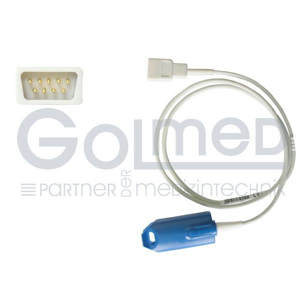 SpO2-Fingerclip-Sensor für Erw., zu GE Datex Sub-D 9pin, 110 cm
