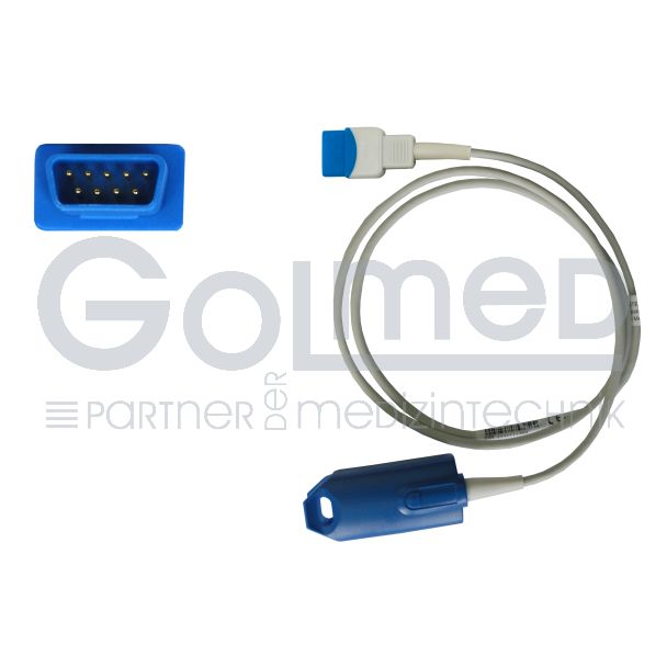 SpO2-Fingerclip-Sensor für Erw., zu GE Datex TruSignal, 110 cm