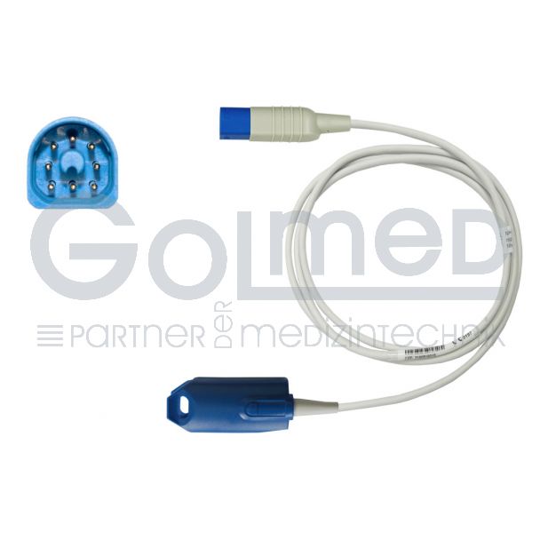 SpO2-Fingerclip-Sensor für Erw., zu Philips HP D-shaped 8pin, 150 cm