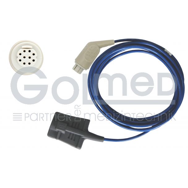 SpO2-Silikon-Fingersensor für Erw., zu GE Datex 10pin, 300 cm
