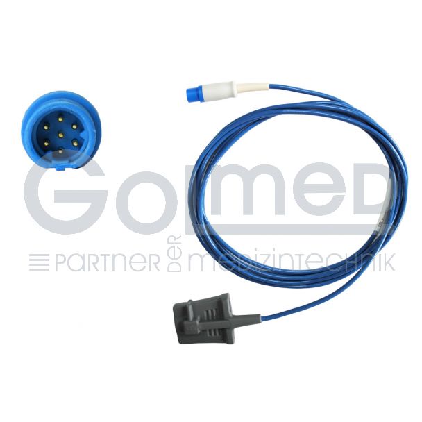 SpO2-Silikon-Fingersensor für Erw., zu Dräger Siemens MultiMed, 300 cm