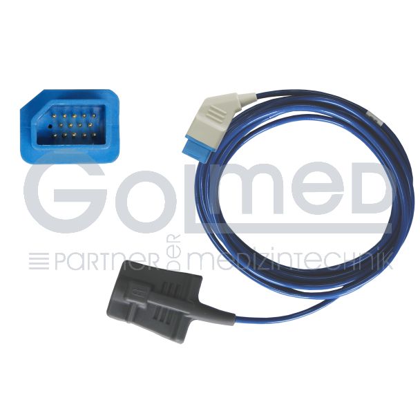 SpO2-Silikon-Fingersensor für Erw., zu Nihon Kohden 14pin, 300 cm