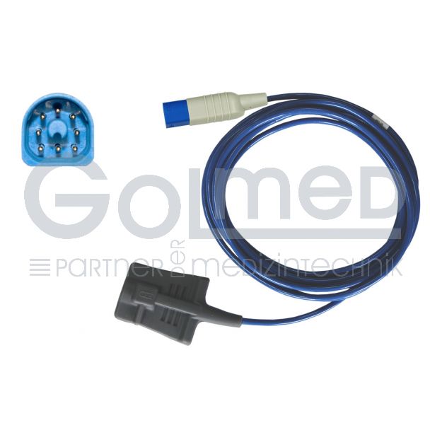 SpO2-Silikon-Fingersensor für Erw., zu Philips HP D-shaped 8pin, 300 cm