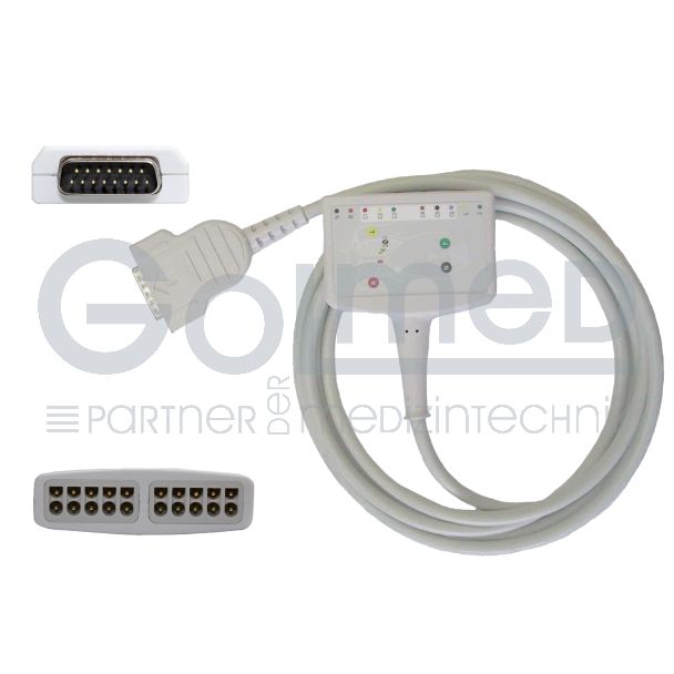 10-adr. EKG-Stammkabel mit Multi-Link, zu GE Hellige