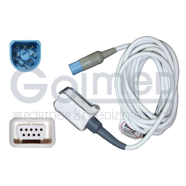 SpO2-Adapterkabel, Orig. Philips HP auf Masimo LNCS #2281, 300 cm