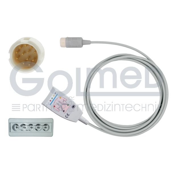 5-adr. EKG-Stammkabel mit Philips-Stecksystem, Orig. Philips HP
