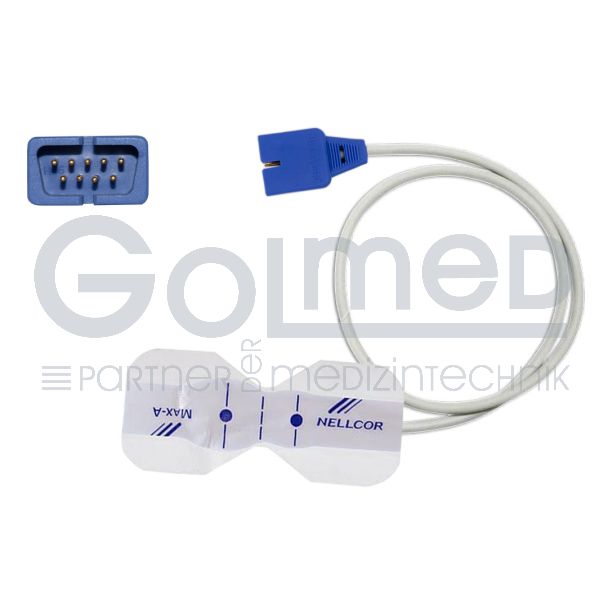 SpO2 Einweg-Klebesensor für Erw., Orig. Nellcor OxiMax #MAX-AL, 90 cm
