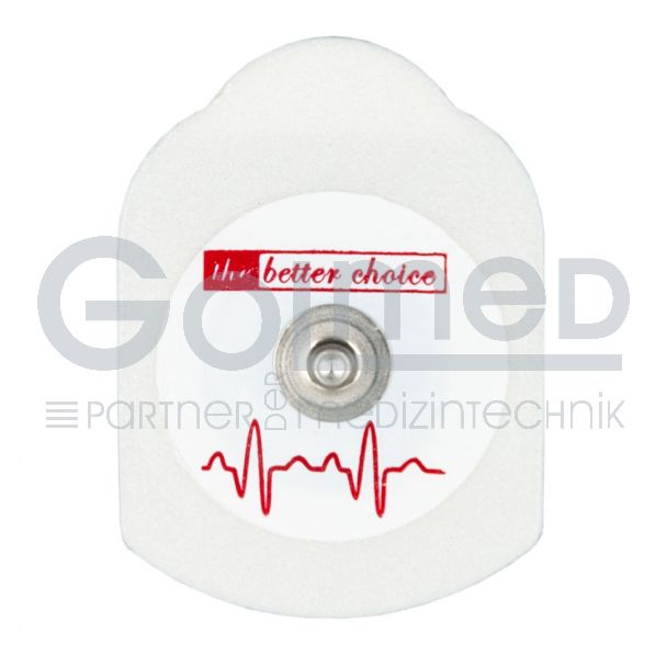 EKG-Notfall-Elektrode, Liquid Gel, 36 x 51 mm, rot, 1.200 Stück Bild 2