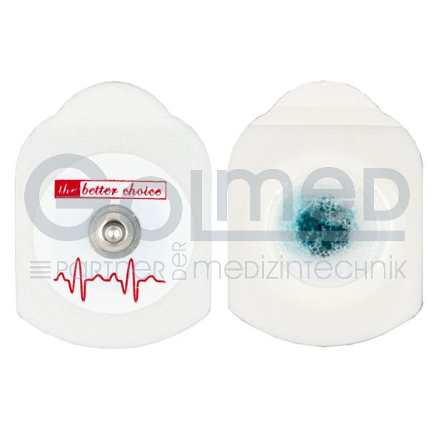 EKG-Notfall-Elektrode, stark klebend, Liquid Gel, 36 x 51 mm, rot, 1.200 Stück