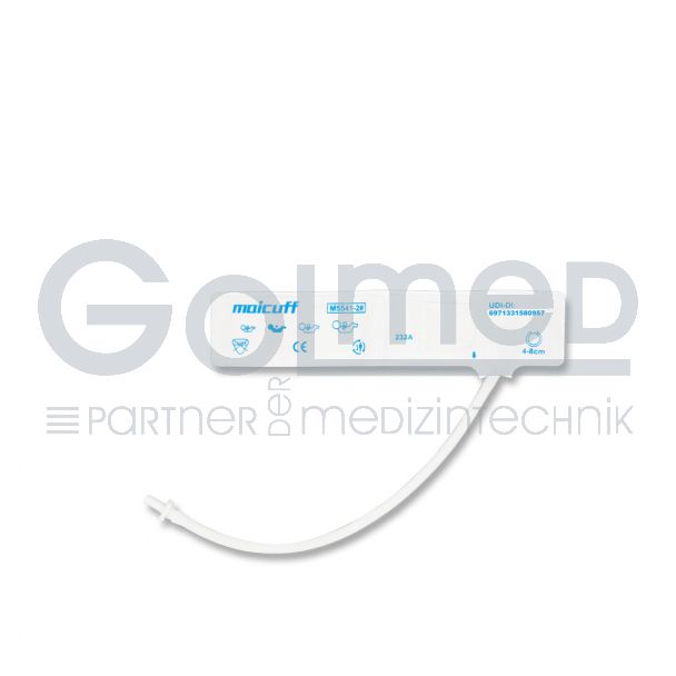NiBP-Einweg-Manschette, 1-Schlauch, Neonatal Gr. 2, 4-8 cm