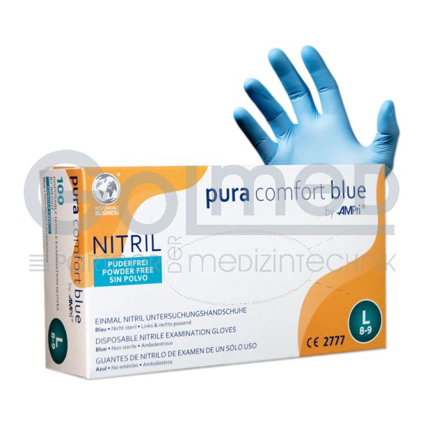 Nitril PURACOMFORT BLUE Handschuhe L, blau, VE á 100 Stück