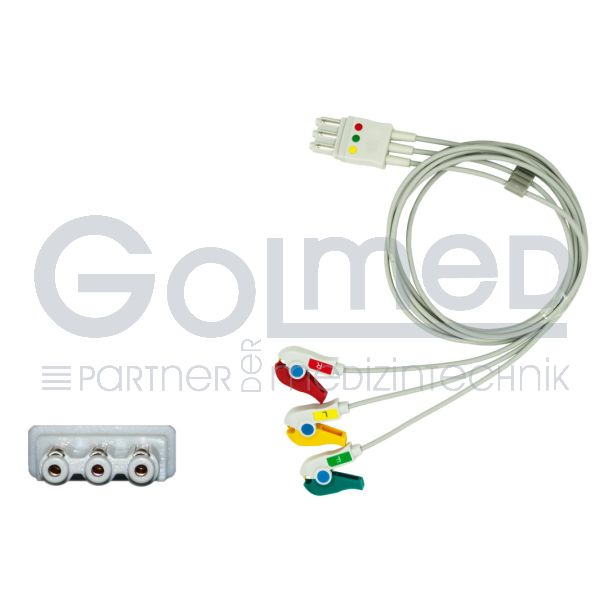 3-adr. EKG-Patientenleitung Economy, mit Klammern, wie Philips #M1672A