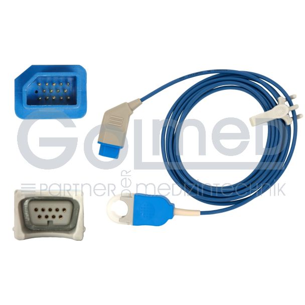 SpO2-Adapterkabel, zu Nihon Kohden auf Sub-D 9pin weiblich, 240 cm