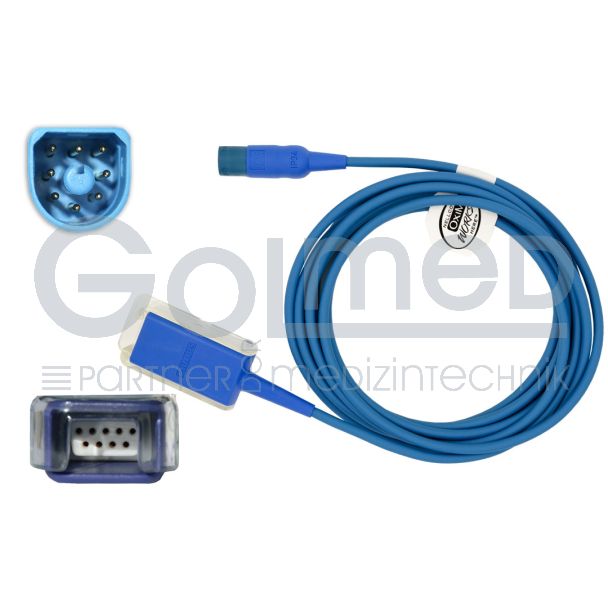 SpO2-Adapterkabel, Orig. Philips HP D-shaped 8pin auf Nellcor OxiMax