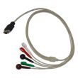 5-adr. LZ-EKG-Komplettkabel mit Druckknopf, zu Schiller MT-100 Bild 2