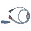 6-adr. EKG-Brustwandableitung mit Druckknopf, Orig. Physio Control für LP 12, 15, 20