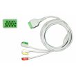 3-adr. EKG-Komplettkabel mit Klammern, zu GE Marquette