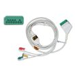 3-adr. EKG-Komplettkabel mit Klammern, zu Nihon Kohden