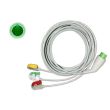 3-adr. EKG-Komplettkabel mit Klammern, zu Spacelabs