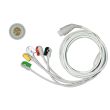 5-adr. EKG-Komplettkabel mit Klammern, zu Philips HP & Mindray
