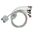 5-adr. LZ-EKG-Komplettkabel mit Druckknopf, AHA, Orig. GE Getemed Bild 2