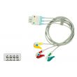 3-adr. EKG-Patientenleitung mit Klammern, zu Nihon Kohden, 90 cm