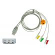 3-adr. EKG-Patientenleitung mit Klammern, zu Philips HP, 100 cm