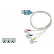 3-adr. Einweg EKG-Patientenleitung, zu Philips HP (Single-Pin)
