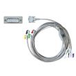 10-adr. EKG-Komplettkabel mit Klammern, zu Schiller etc.